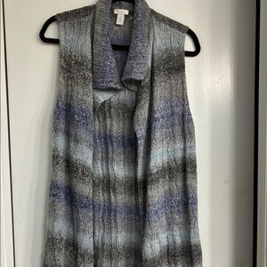 NWOT Chico's Gray and Blue Women's Cardigan Vest